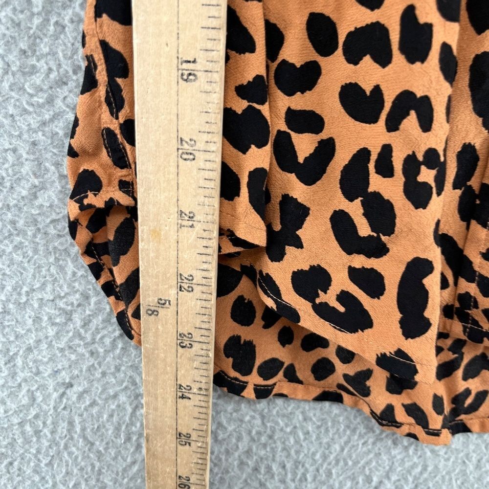 RAILS Kathryn Button Down Leopard Print Blouse To… - image 10